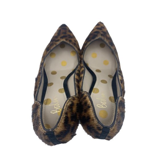 Boden Size 36 (US Size 5.5) Leather & Calf Hair Leopard Print Pumps - Picture 7 of 12